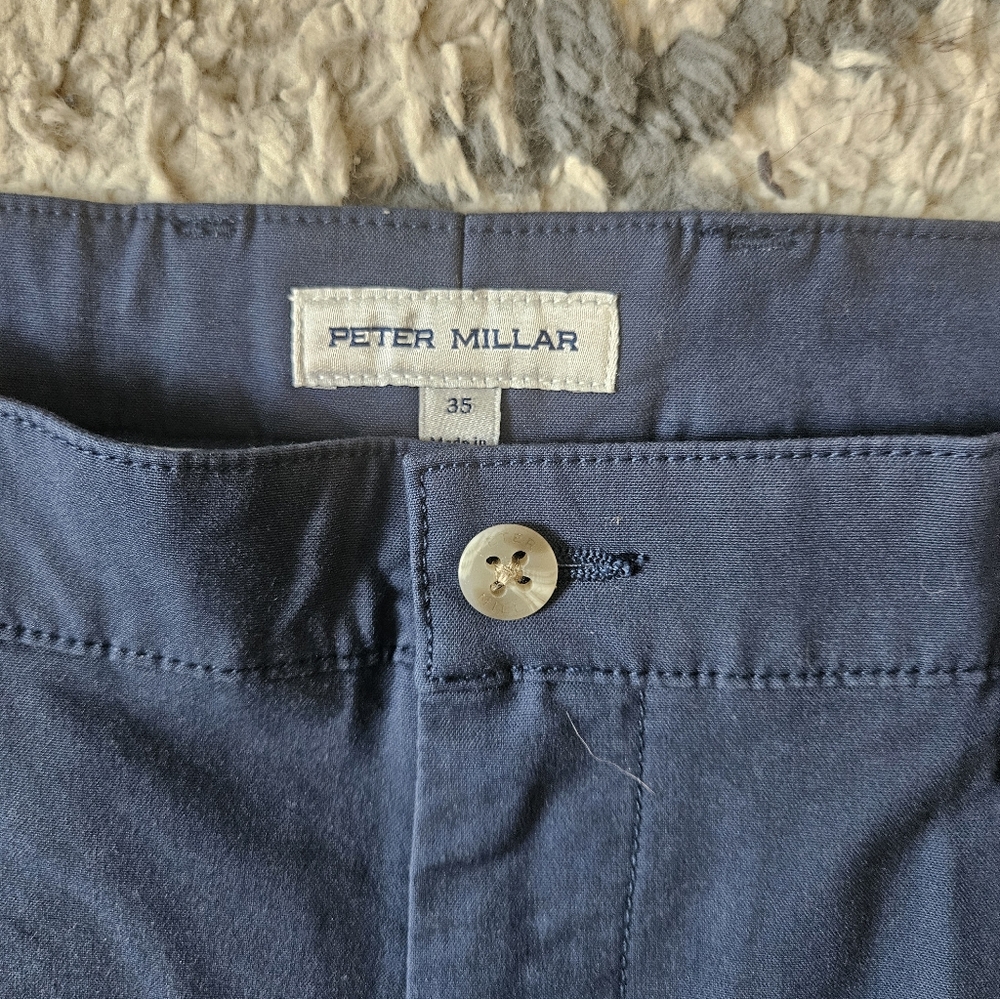 Peter Millar Crown Comfort Classic Fit Flat Front Shorts Size 35 - Picture 4 of 9